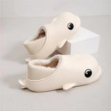 dolphin plush home slippers